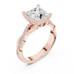 Gold Ring DDLR-883, Rose Gold, view 2