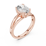 Gold Jewelry L36-7, Oval center stone, Rose Gold, view 2