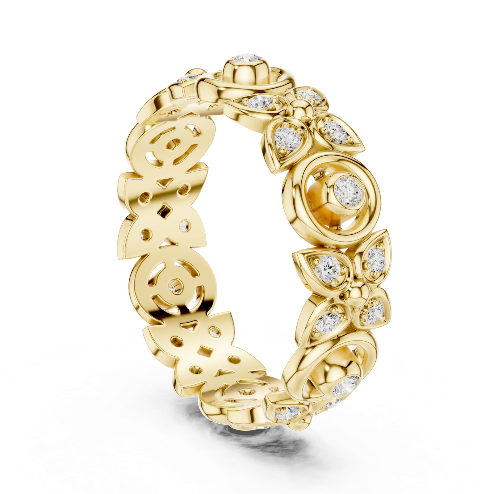 Gold Ring R36, Yellow Gold, view 1