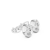 Gold Jewelry DDER-001, Oval center stone, White Gold, view 1