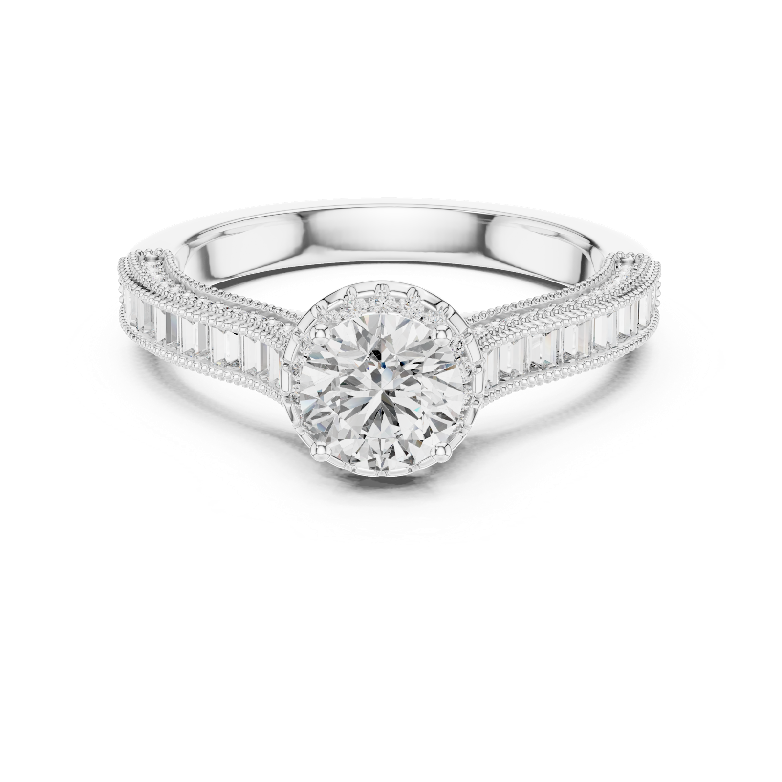 Gold Ring LR-0206, White Gold
