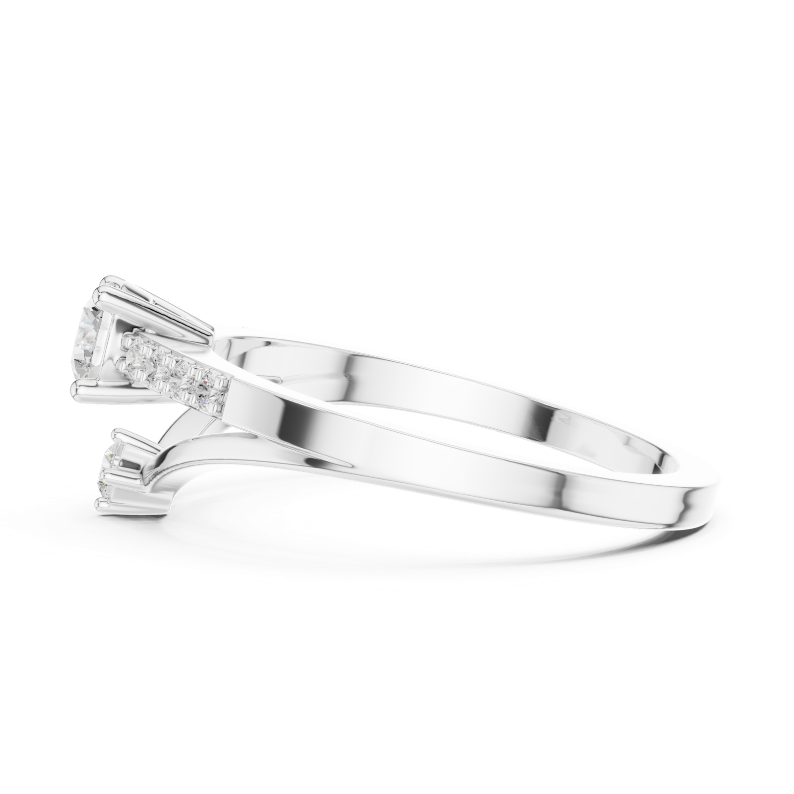 Gold Ring DDLR-835, White Gold, view 3