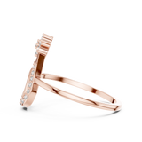 Gold Ring DR-6260, Rose Gold, view 3