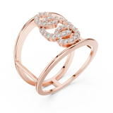 Gold Ring LR-01 (85), Rose Gold, view 2