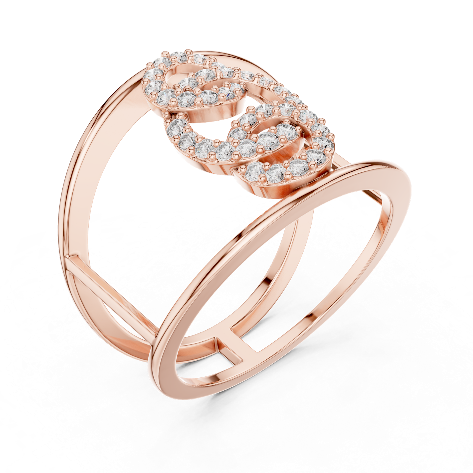 Gold Ring LR-01 (85), Rose Gold, view 2