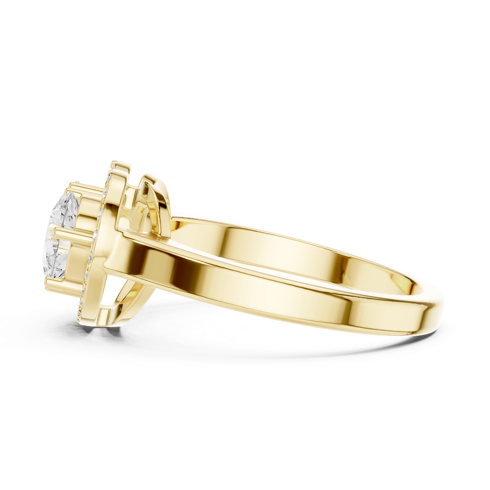 Gold Ring DDLR-533, Yellow Gold, view 3
