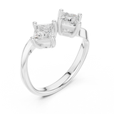 Gold Ring DDLR-489, White Gold, view 2