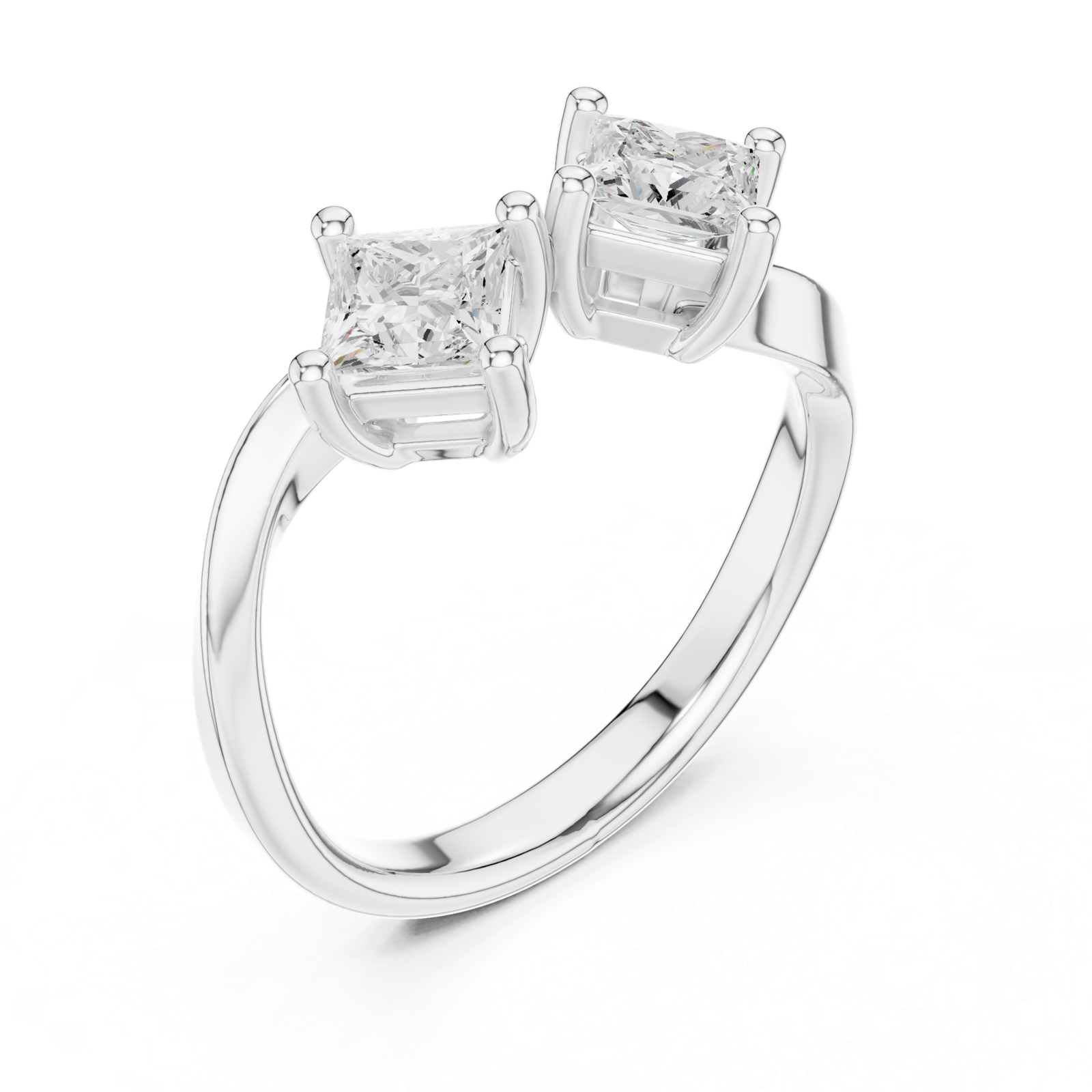 Gold Ring DDLR-489, White Gold, view 2