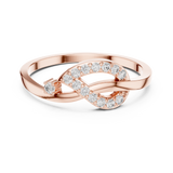 Gold Ring DR-6298, Rose Gold, view 4