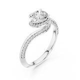 Gold Ring LR-0279, White Gold, view 2