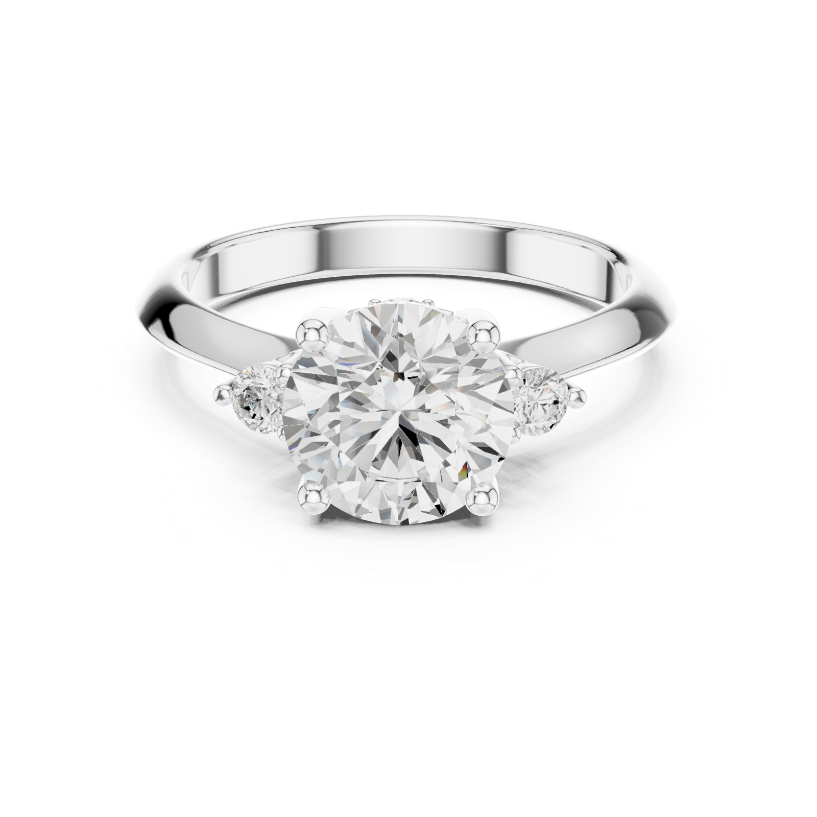 Gold Ring DDLR-278, White Gold, view 4