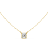 Gold Jewelry, Asscher center stone, Yellow Gold, view 4