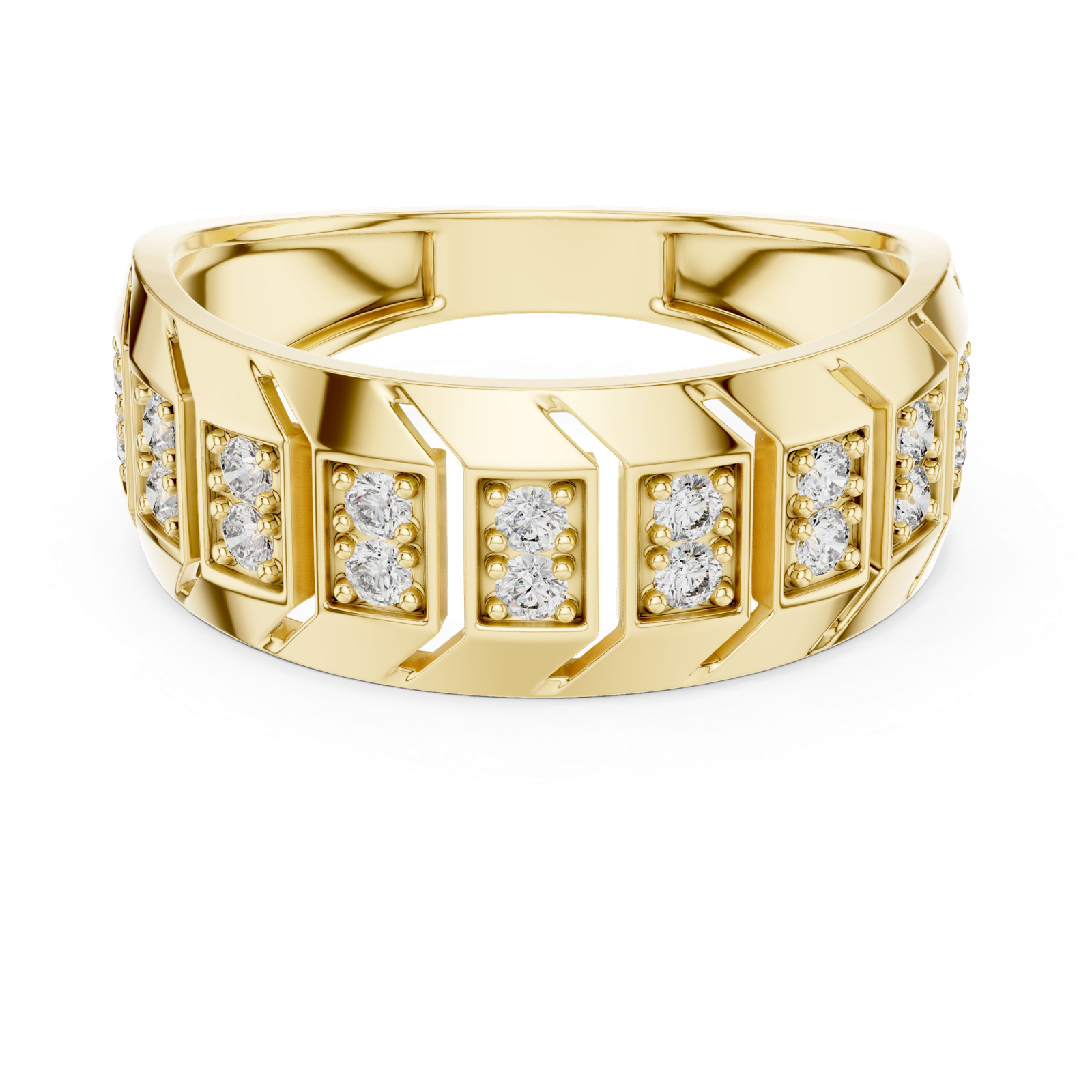 Gold Ring LR-01 (17), Yellow Gold, view 4