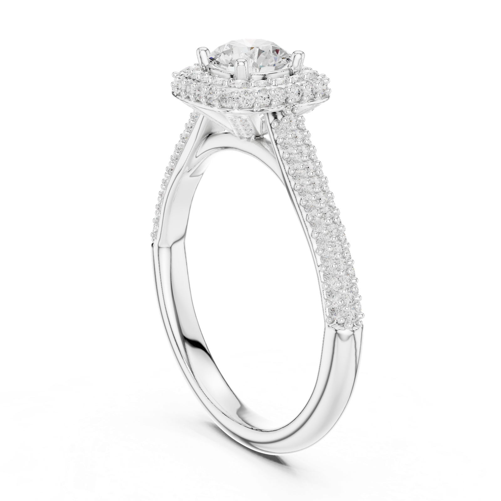 Gold Ring LR-0244, White Gold, view 1