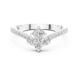 Gold Ring HLR-44, White Gold, view 4