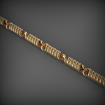 14K Solid Gold Men's Chain Necklace, Yellow Gold