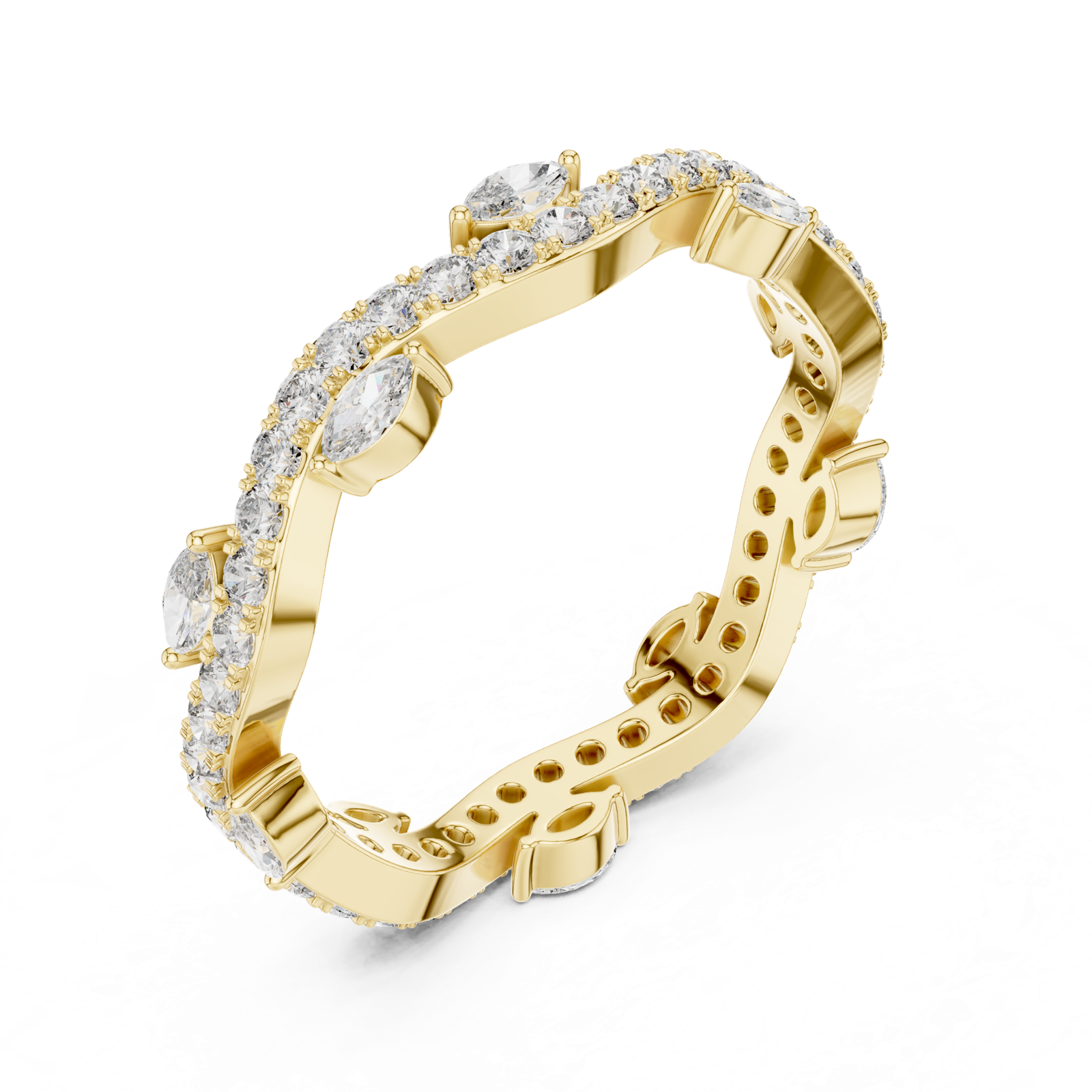 Gold Ring DDLR-237, Yellow Gold, view 2