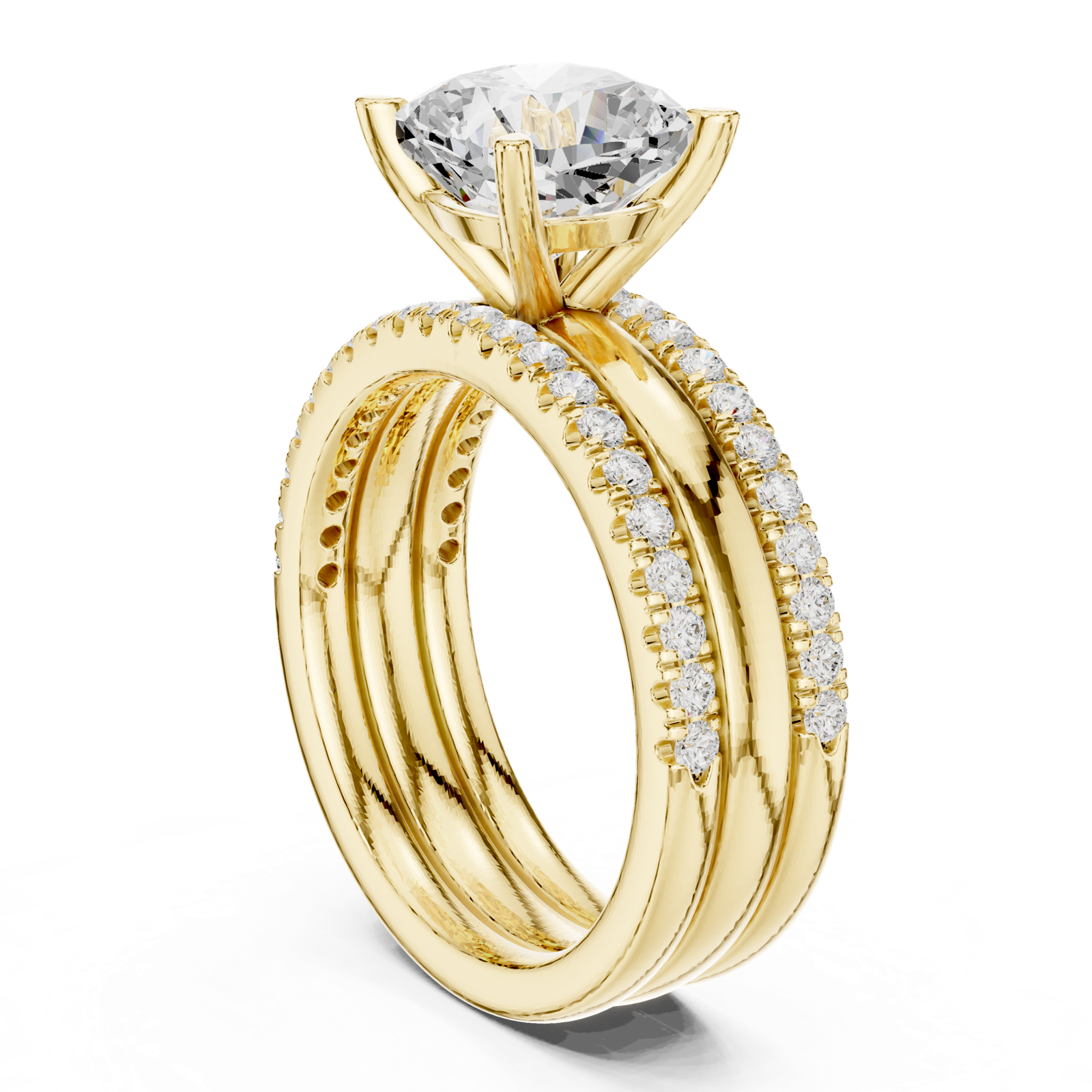 Gold Ring DDLR-302, Yellow Gold, view 1