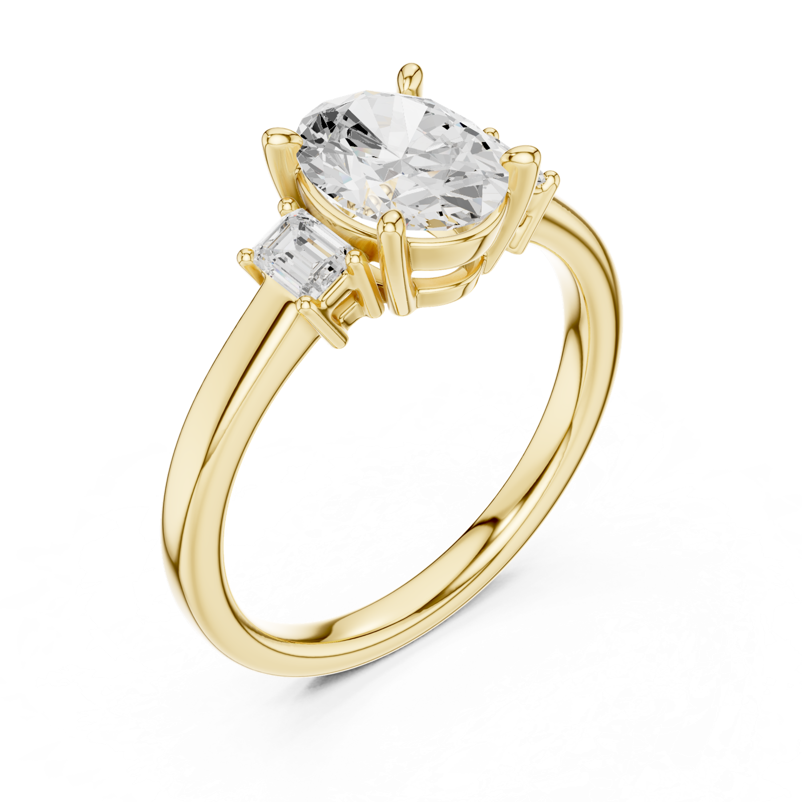 Gold Ring DDLR-869, Yellow Gold, view 2