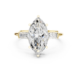 Gold Jewelry L35-67, Marquise center stone, Yellow Gold, view 4