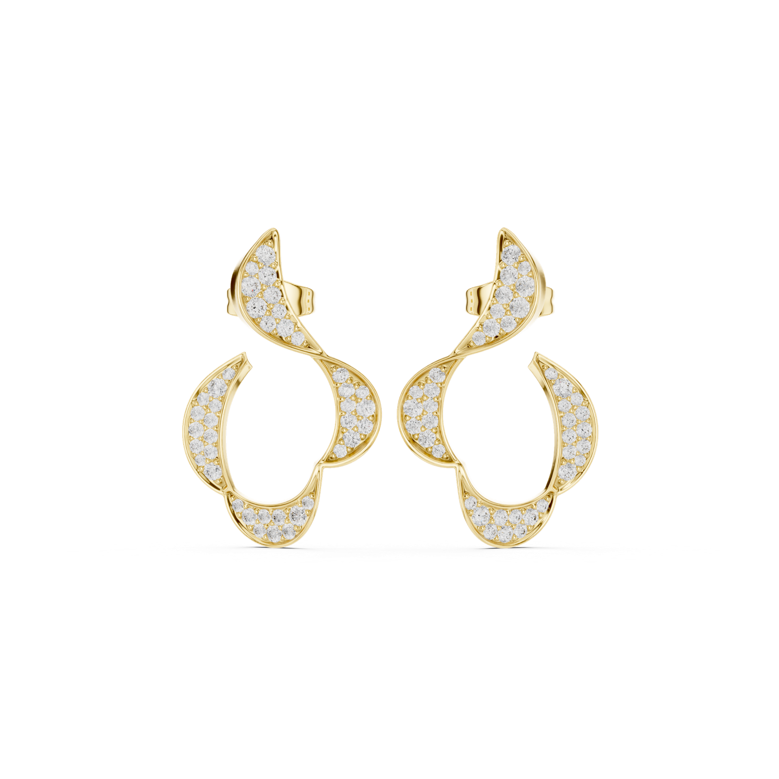 Gold Earrings SBER(37), Yellow Gold
