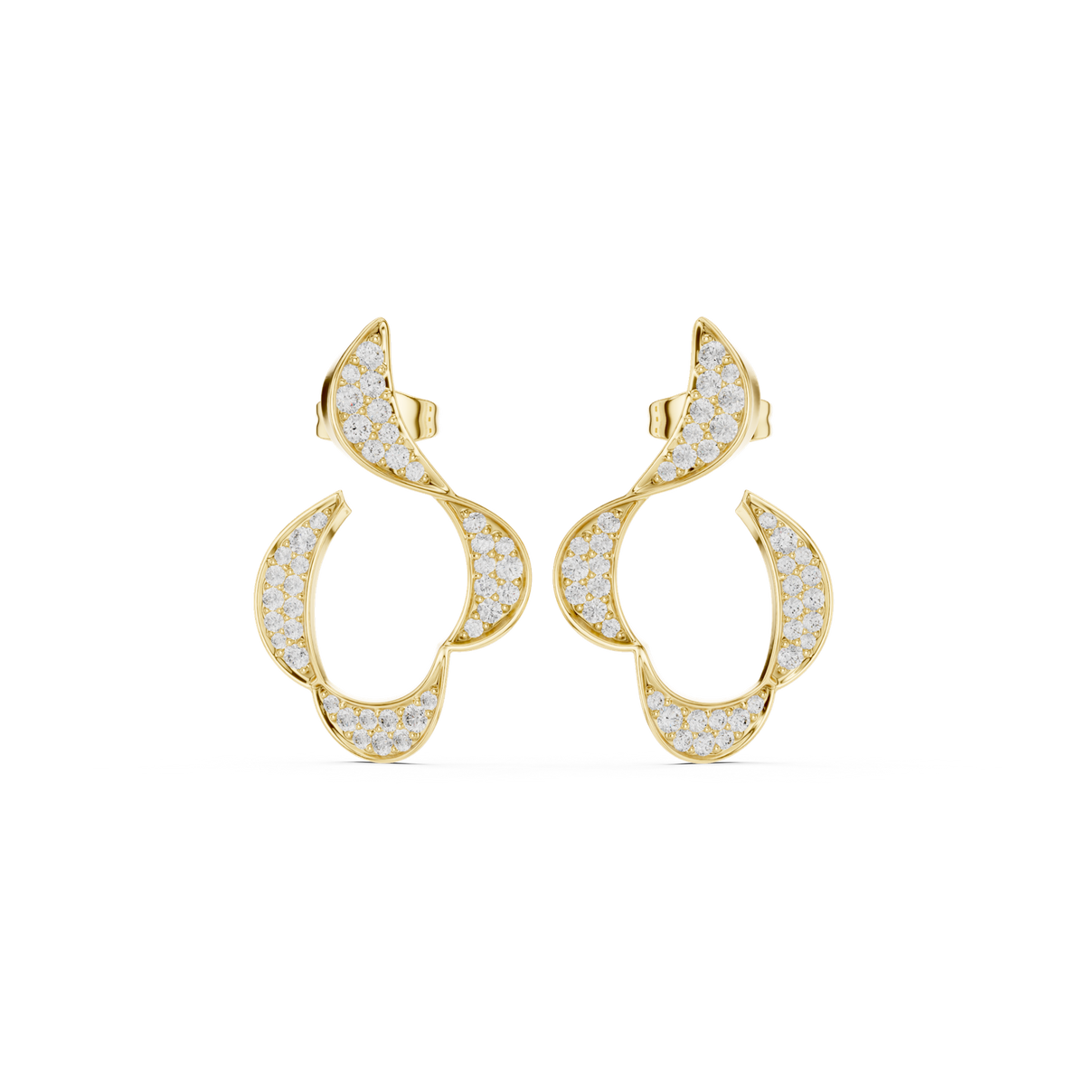 Gold Earrings SBER(37), Yellow Gold