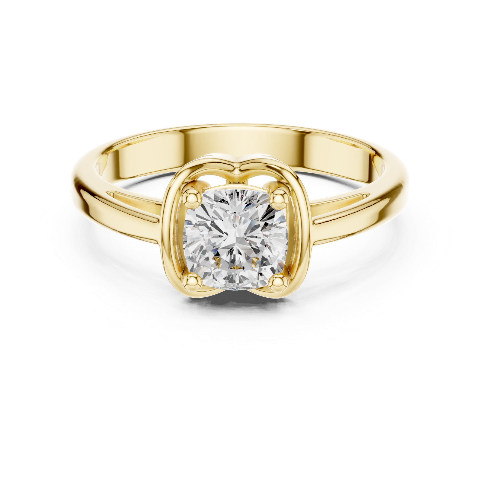 Gold Ring DDLR-503, Yellow Gold, view 4