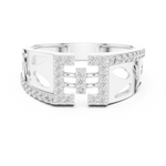 Gold Ring LR-01 (20), White Gold, view 4