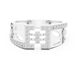 Gold Ring LR-01 (20), White Gold, view 4