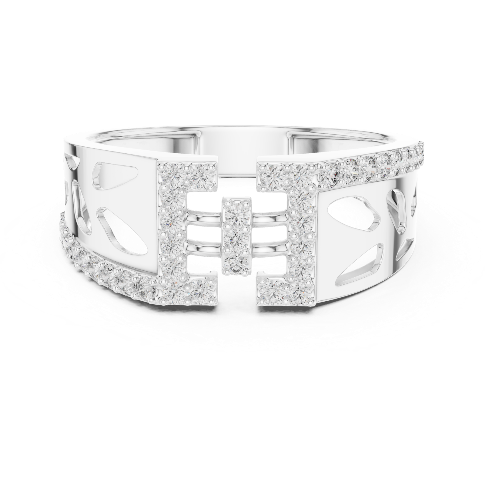 Gold Ring LR-01 (20), White Gold, view 4