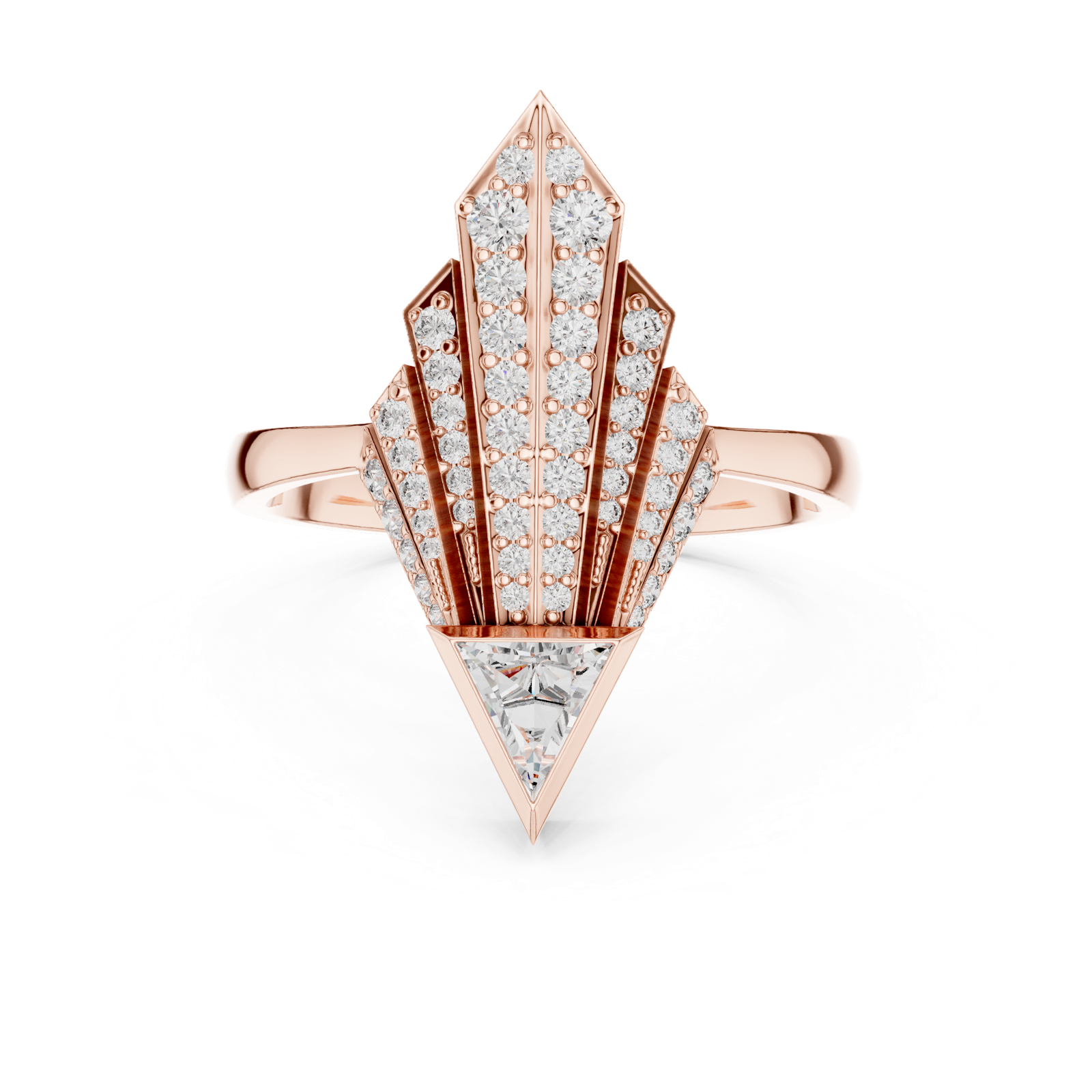 Gold Ring 00001L (42), Rose Gold, view 4