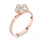 Gold Ring HLR-92, Rose Gold, view 2