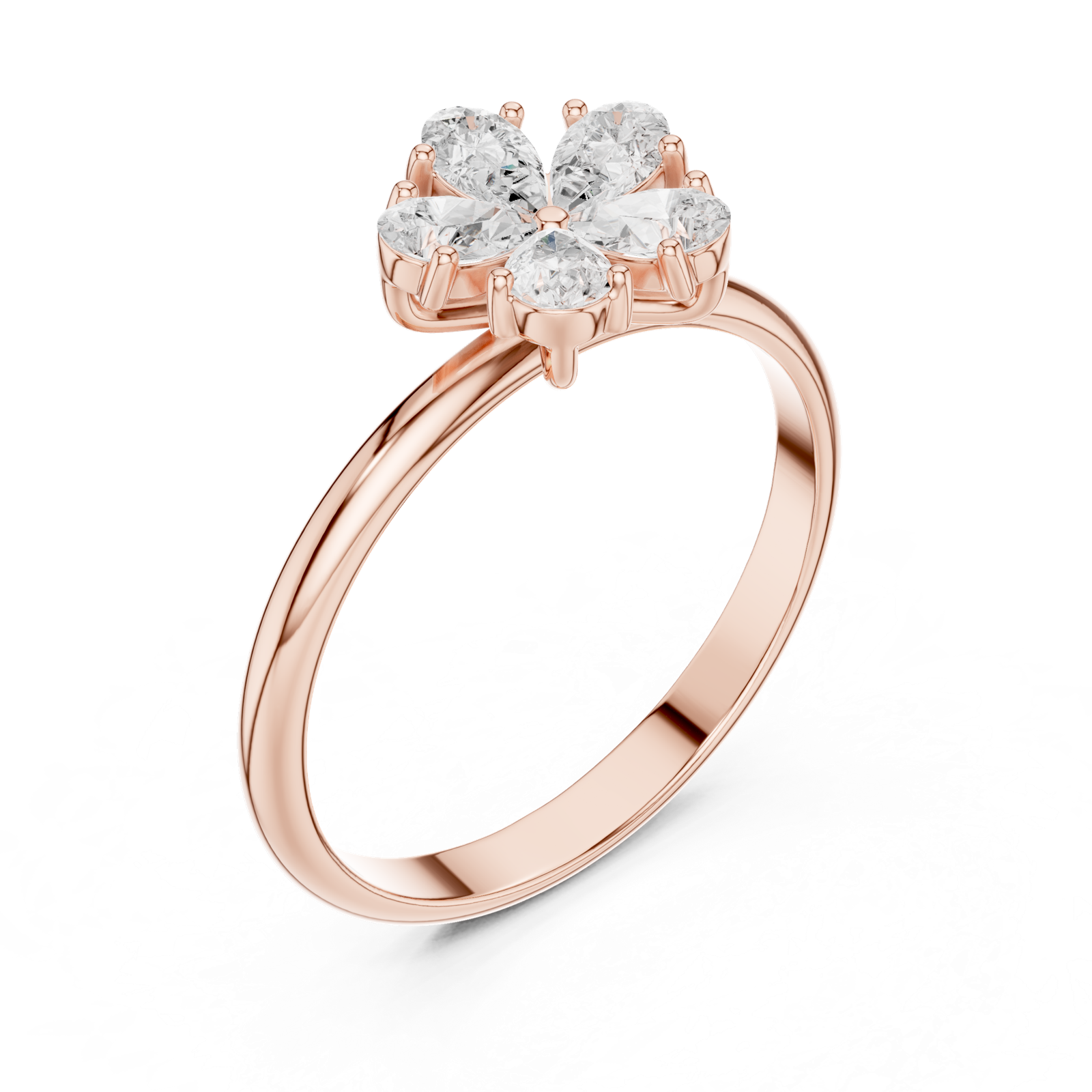 Gold Ring HLR-92, Rose Gold, view 2