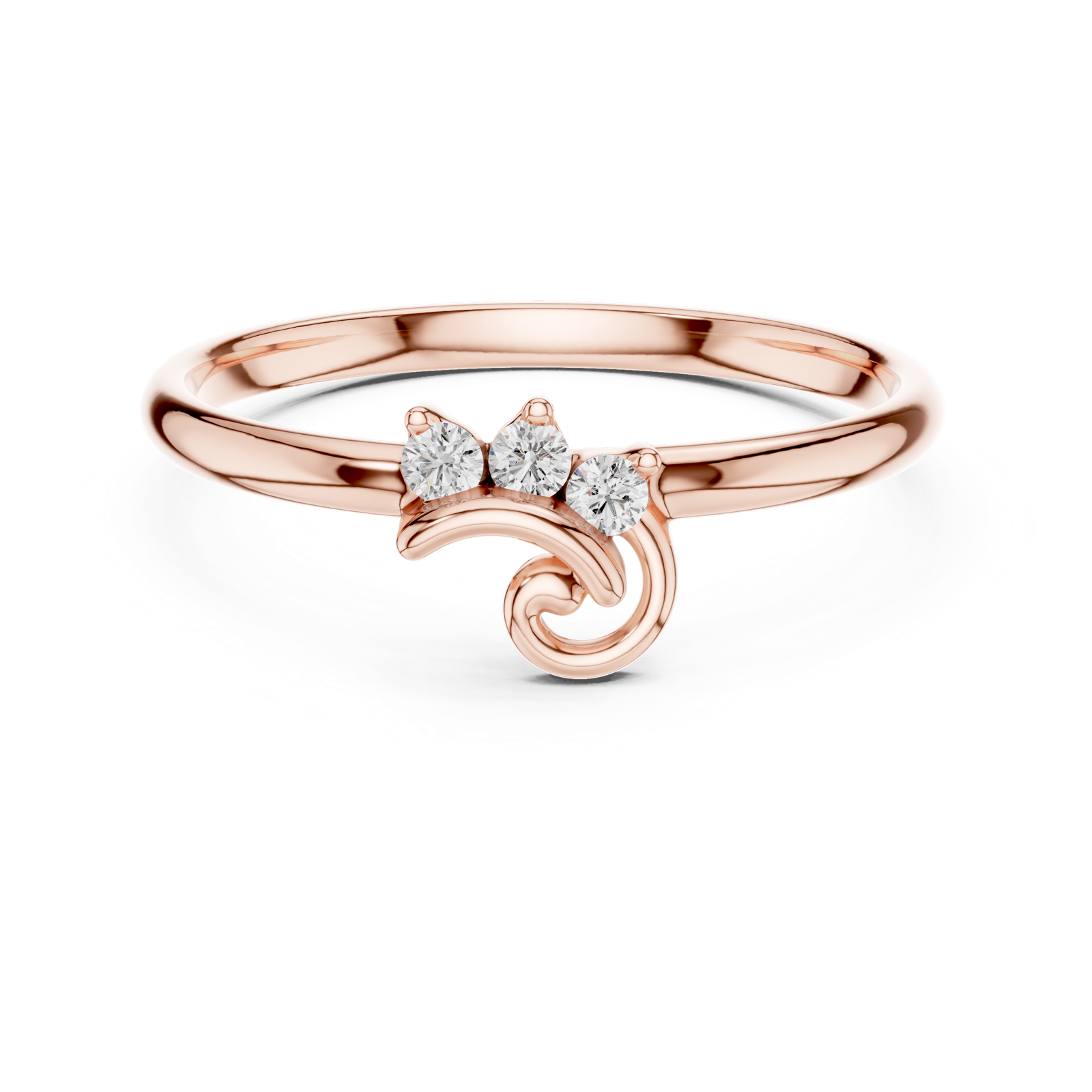 Gold Ring 1 (361), Rose Gold, view 4