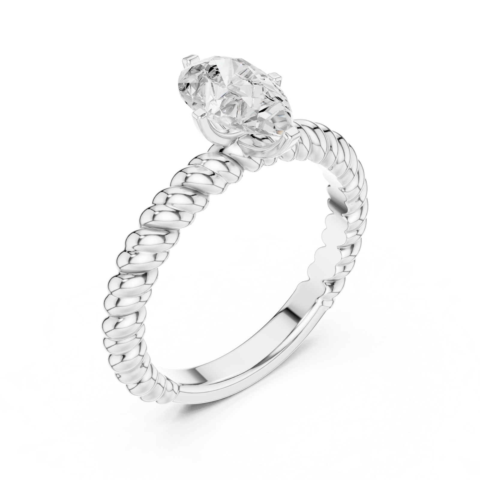Gold Ring DDLR-1081, White Gold, view 2