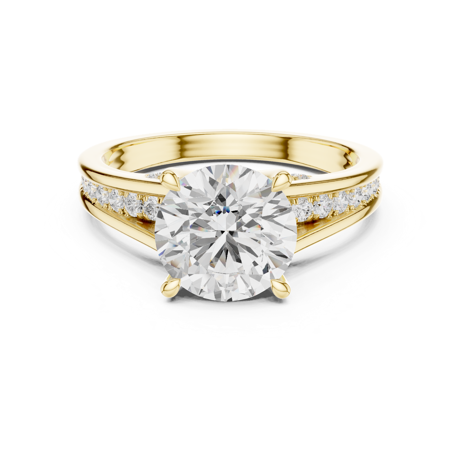 Gold Ring DDLR-999, Yellow Gold, view 4