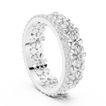 Gold Ring R42, White Gold, view 1