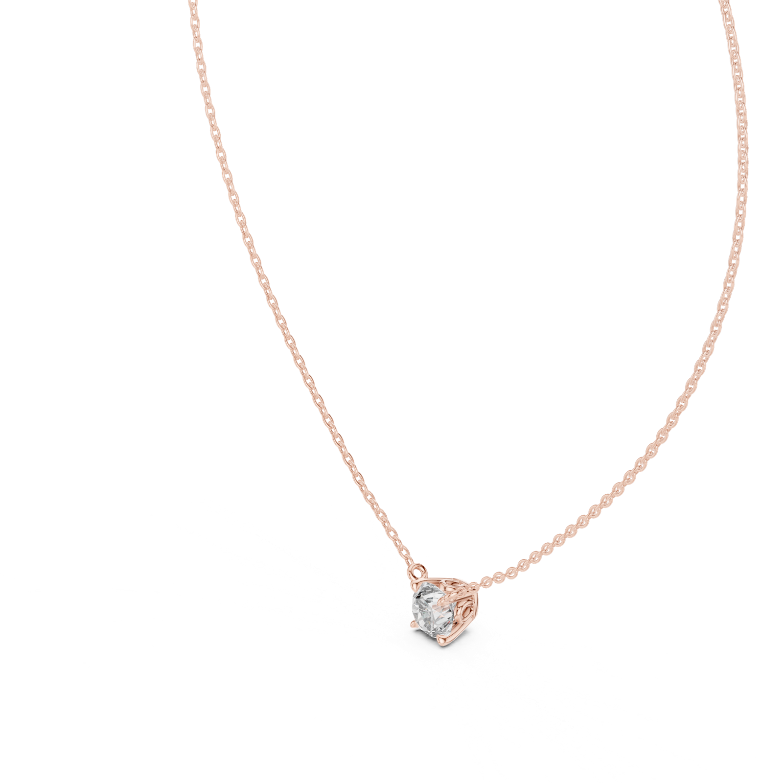 Gold Pendant GPD-0043, Rose Gold, view 2