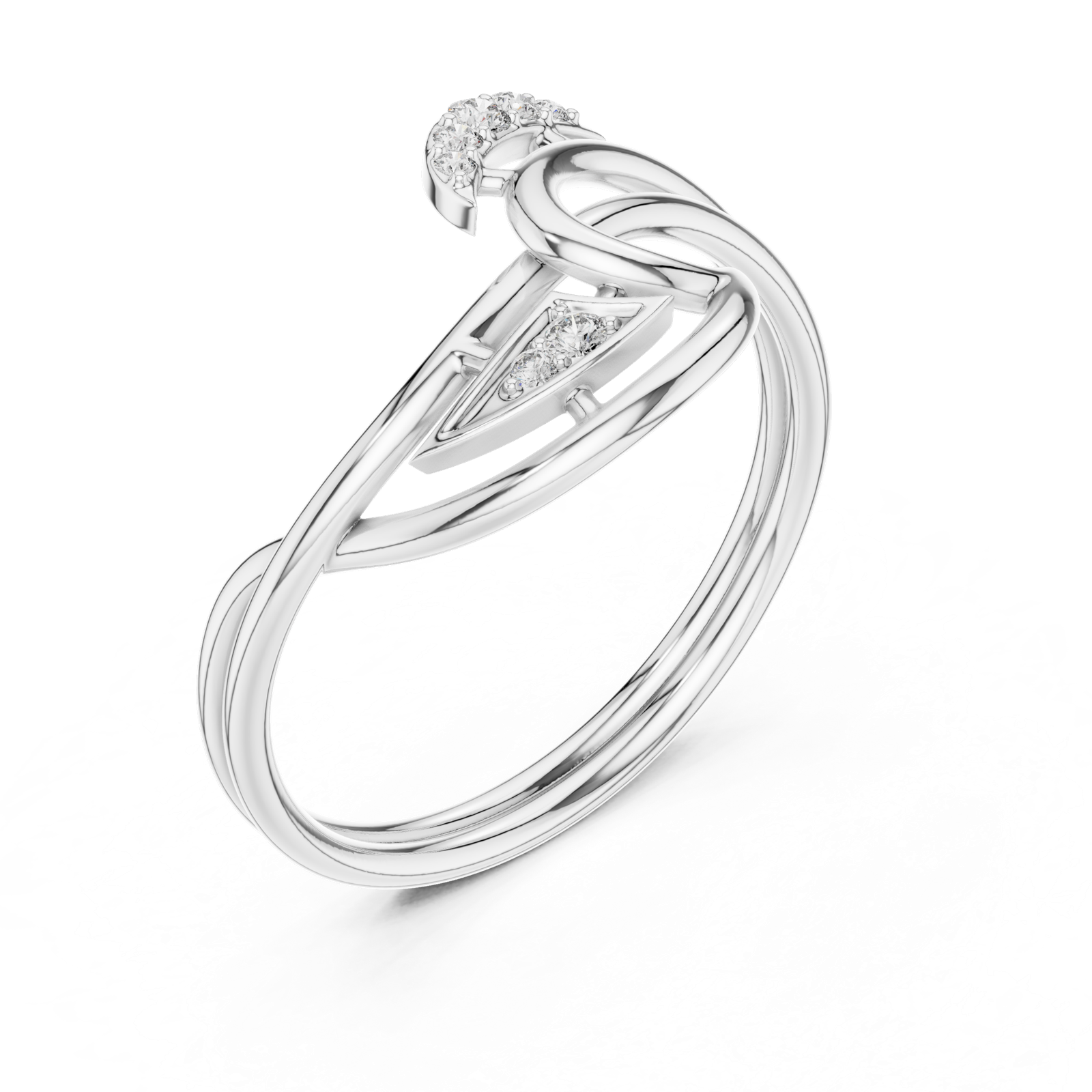 Gold Ring 1 (210), White Gold, view 2