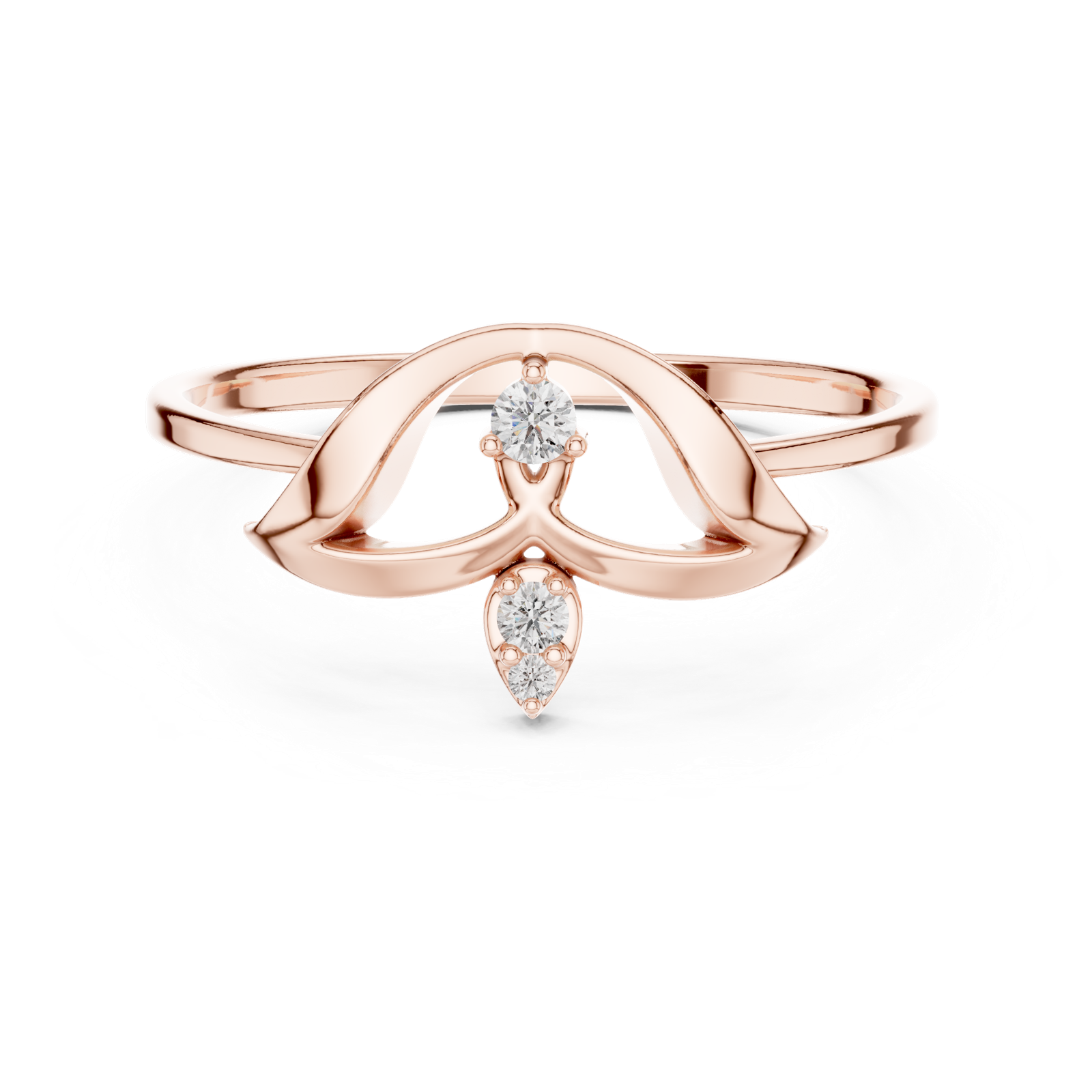 Gold Ring 1 (151), Rose Gold, view 4