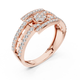 Gold Ring LR-01 (18), Rose Gold, view 2