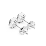 Gold Jewelry, Asscher center stone, White Gold, view 2