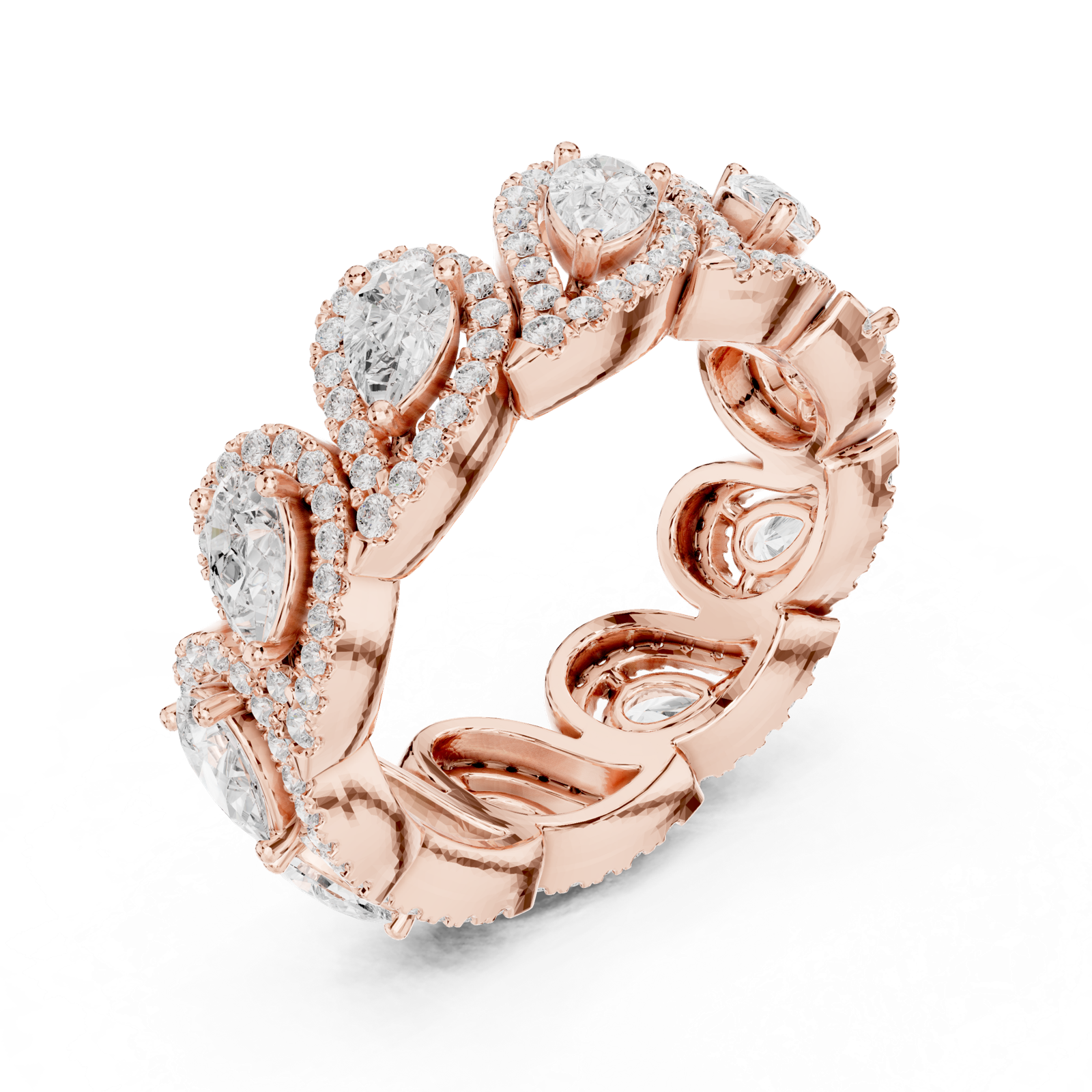 Gold Ring DDLR-306, Rose Gold, view 2