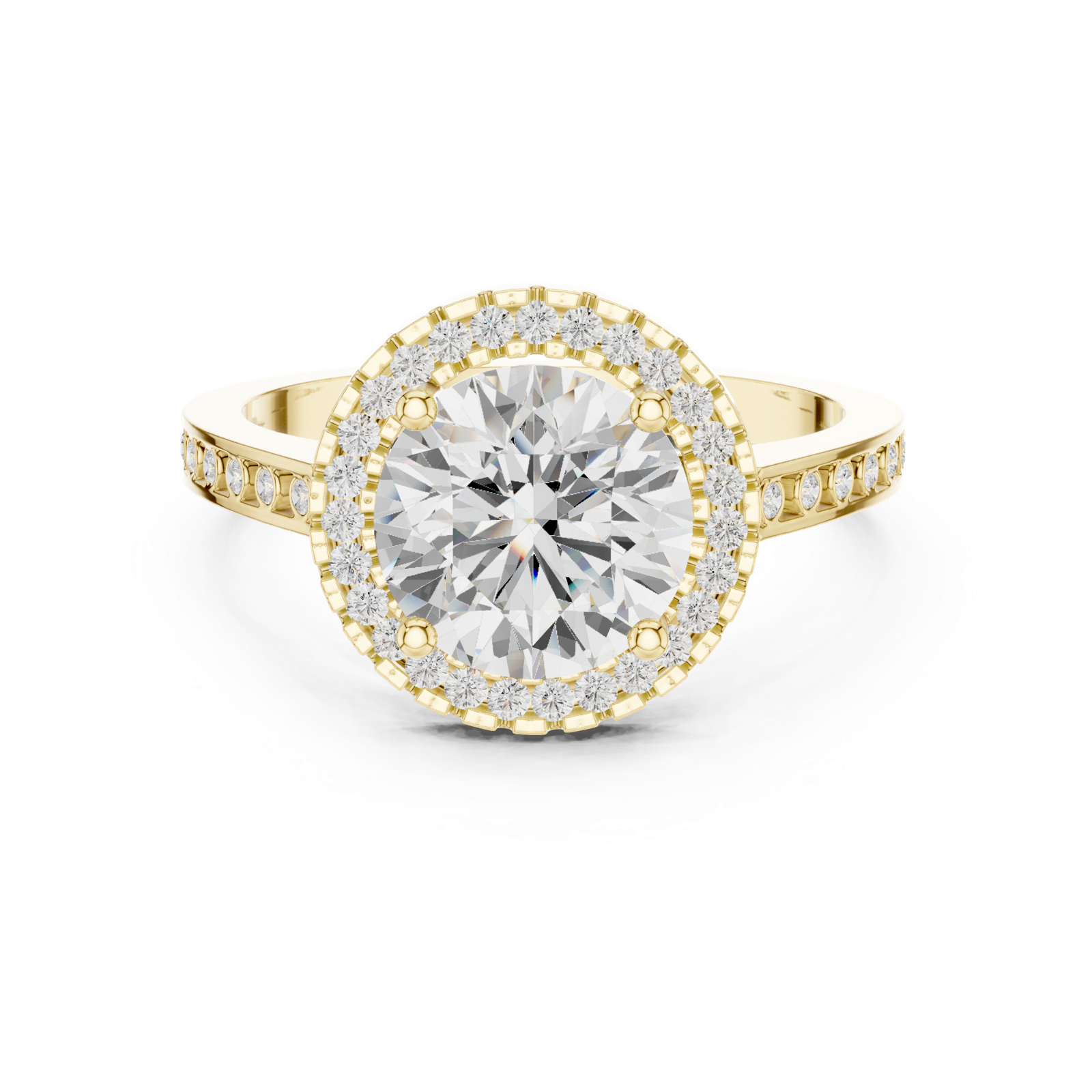 Gold Ring DDLR-349, Yellow Gold, view 4