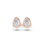 Gold Jewelry DDER-001, Pear center stone, Rose Gold