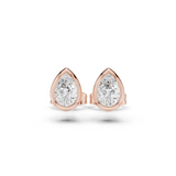 Gold Jewelry DDER-001, Pear center stone, Rose Gold