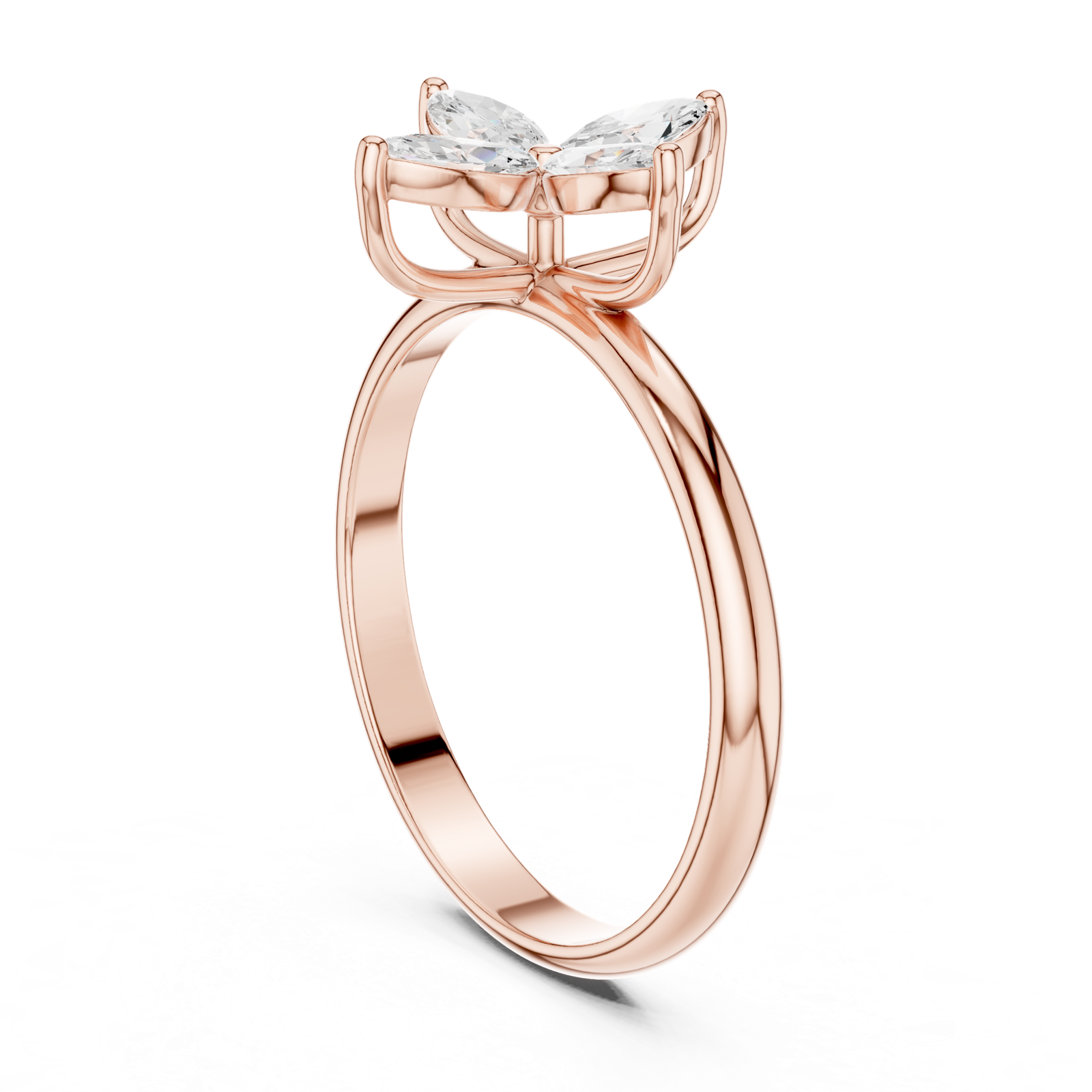 Gold Ring HLR-94, Rose Gold, view 1