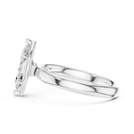 Gold Jewelry L36-10, Marquise center stone, White Gold, view 3
