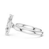 Gold Jewelry L36-10, Marquise center stone, White Gold, view 3