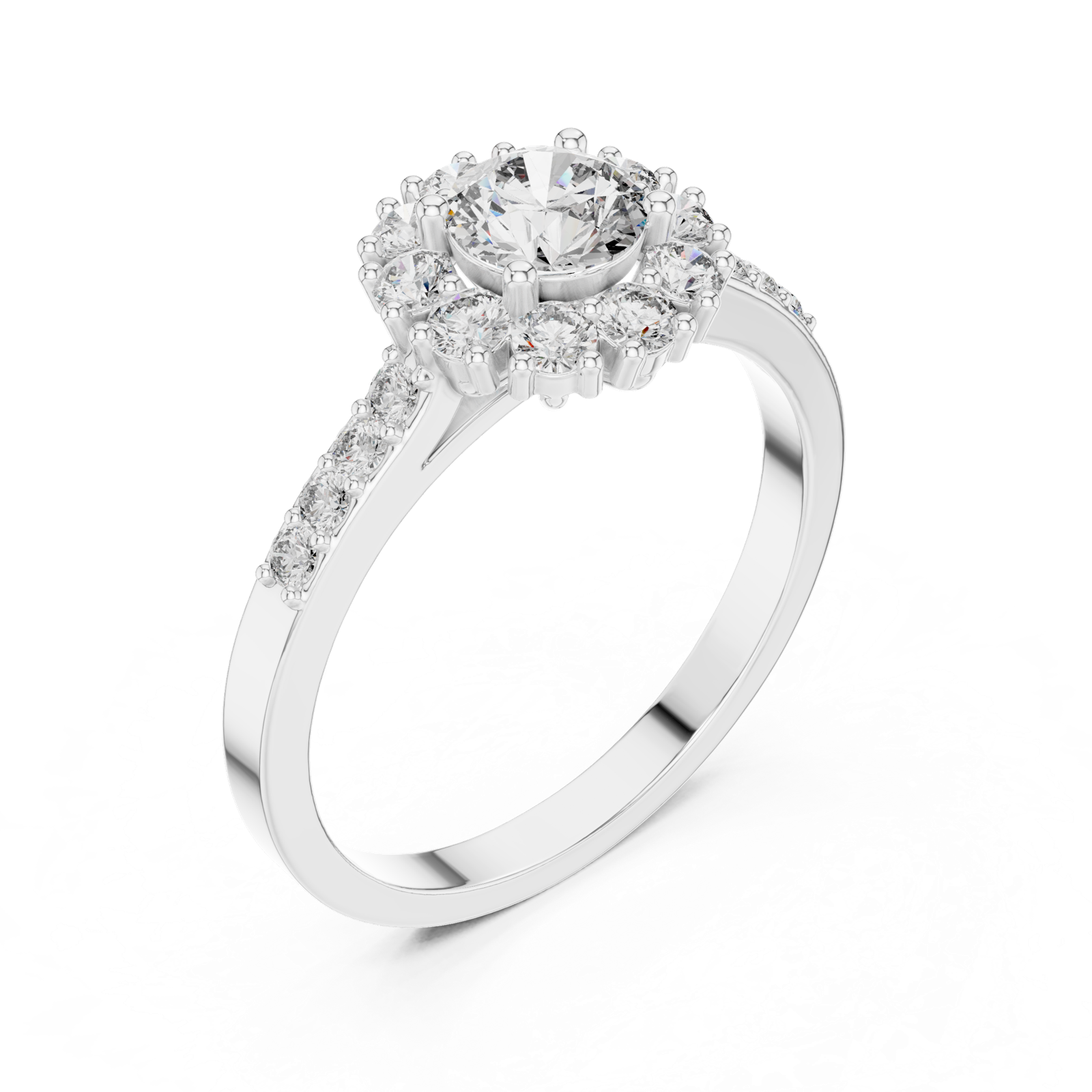 Gold Ring ALR-66, White Gold, view 2